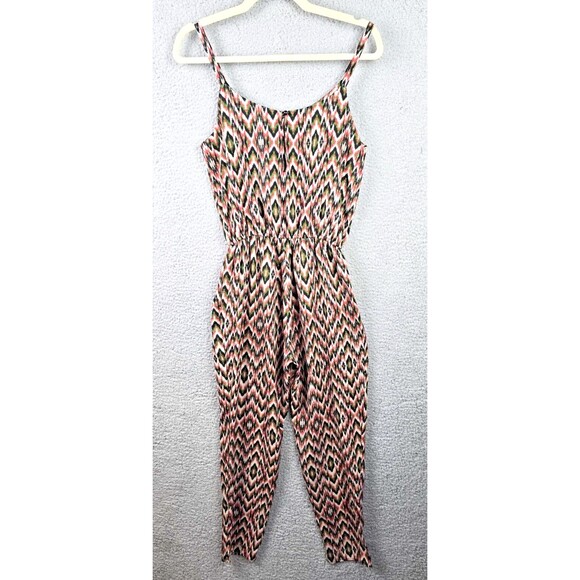Soprano Jumpsuit Romper Womens S Abstract Zig Zag Spaghetti Straps Pockets - Picture 2 of 11